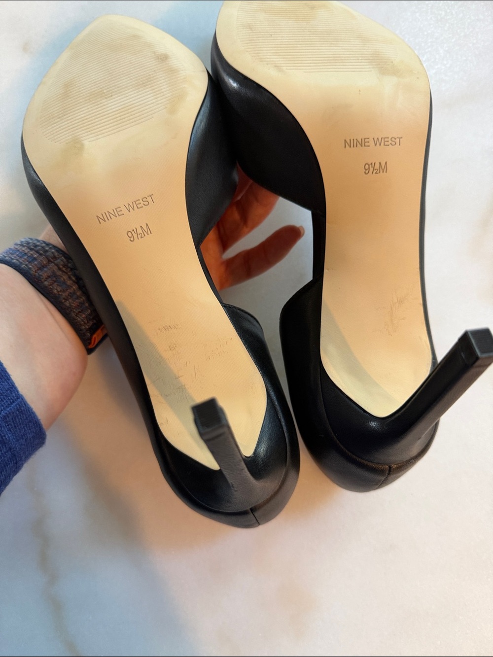 Nine West Black Pointed Toe Heel Pumps - Picture 5 of 9